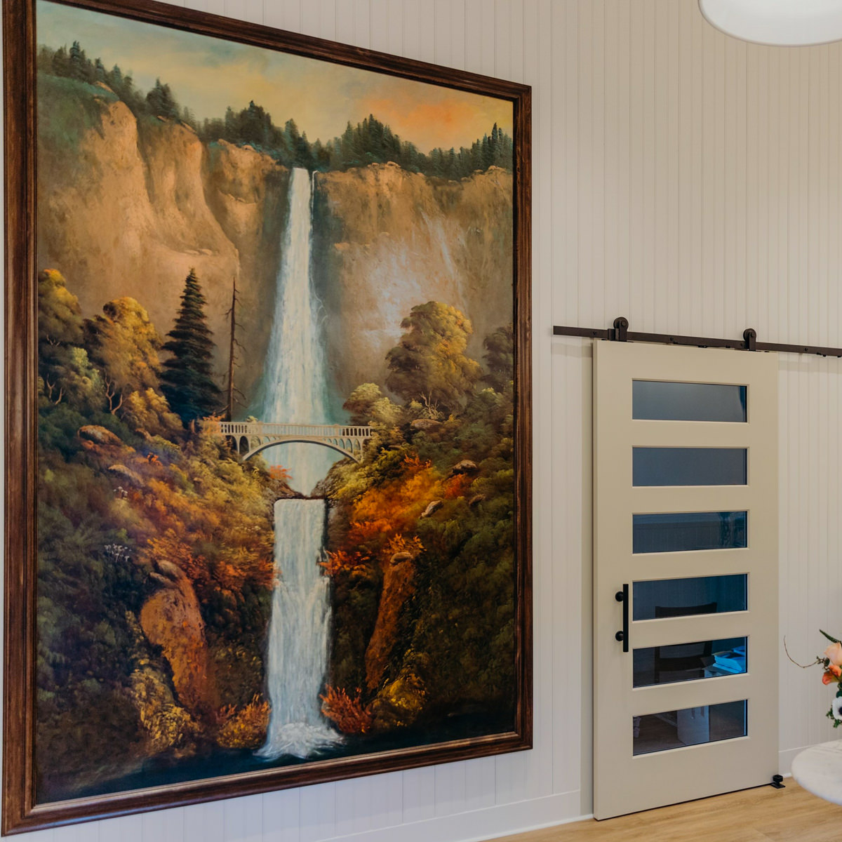 Century-Old Multnomah Falls Painting Photo